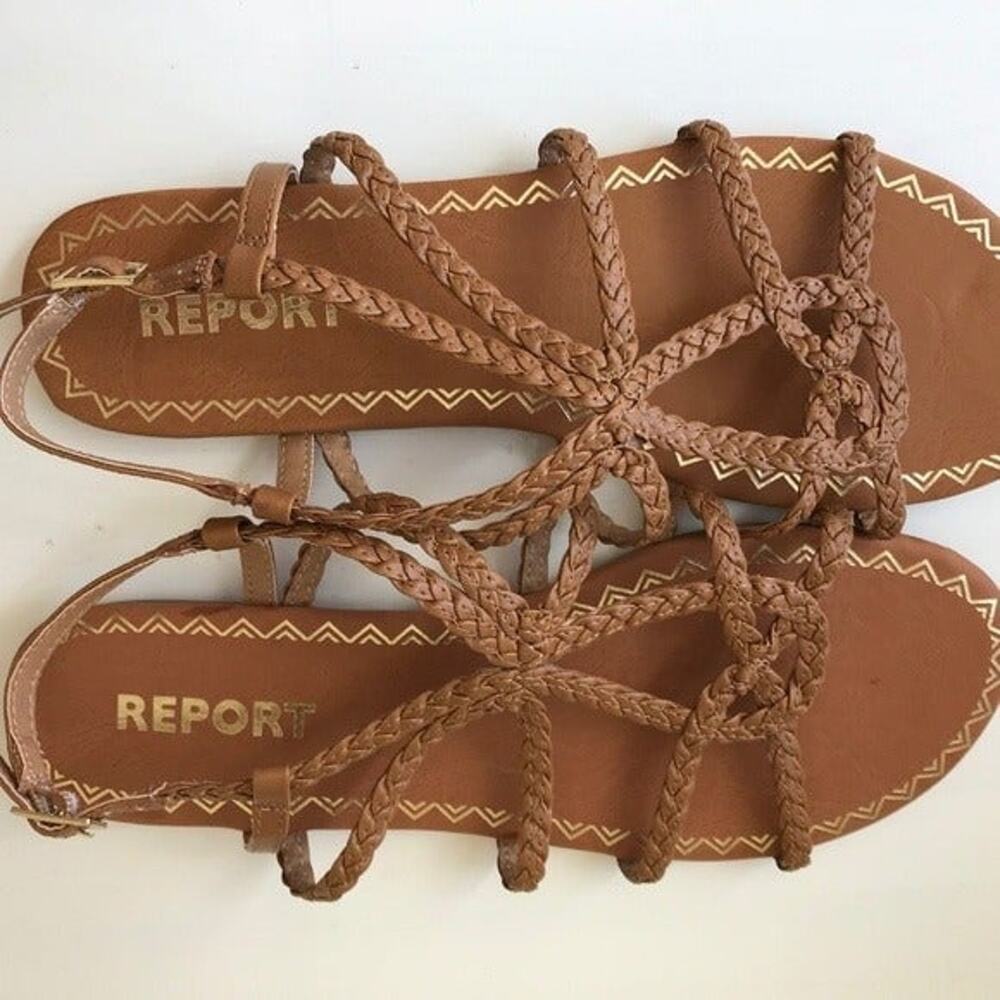 Report Sandals Gina Gladiator Braided New 8